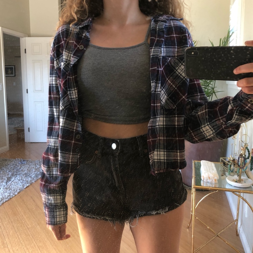 LA Hearts Cropped Flannel✨
